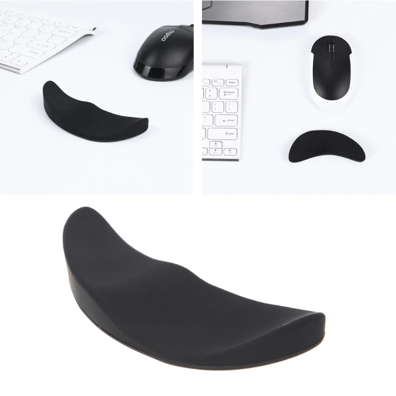 Mouse Pad Wrist Pad Slim Ergonomic Mouse Pad Silicon Gel Non-slip Comfort Wrist Rest Support Mat 1 PC