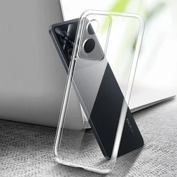 Luxury Ultra-Thin Clear Silicone Phone Case with 5G Lens Protection for A93 5G (Clear)