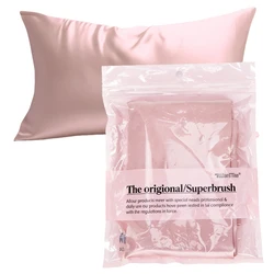 Luxurious Silk Satin Pillowcase for Hair and Skin Care - Soft and Comfortable Home Bedding Cover (Pink - 1pc)