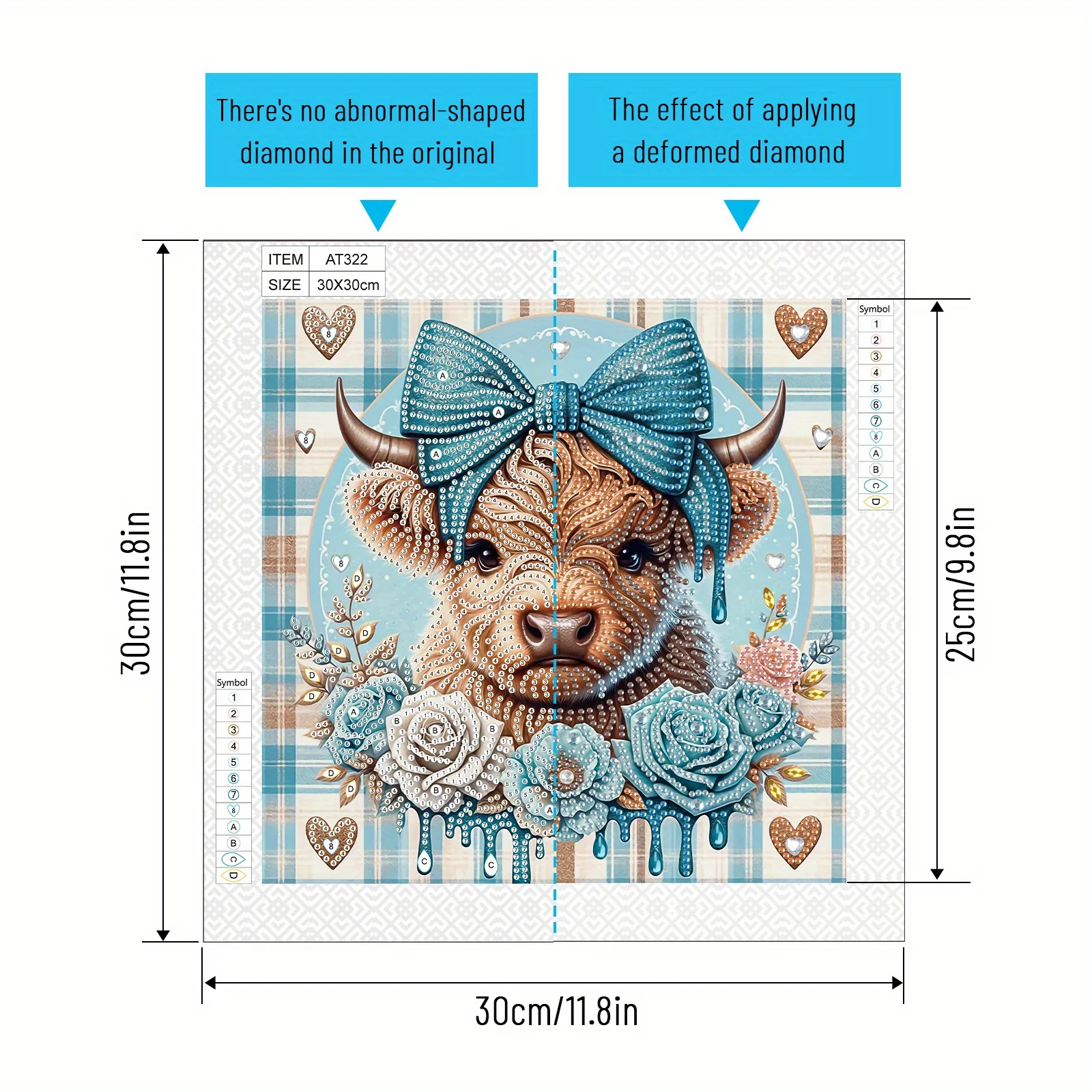 Diamond Painting Diamond Art Painting Kit Diamond Painting Set DIY Cute cow 5D Special Shape Diamond Art Kits for Beginners Diamond Art Painting Kits for Home Wall Decoration Gift