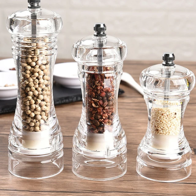 Spice Mill Salt and Pepper grinder Refillable shaker Manual Herbs Grinder Adjustable Ceramic Rotor Kitchen Tools