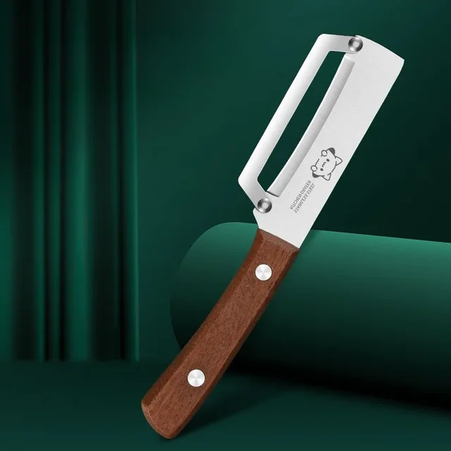 Sugarcane Paring Knife High Appearance Kitchen Special Wooden Handle Paring Knife Fruit Planer Household Thick Scraping Tools 1
