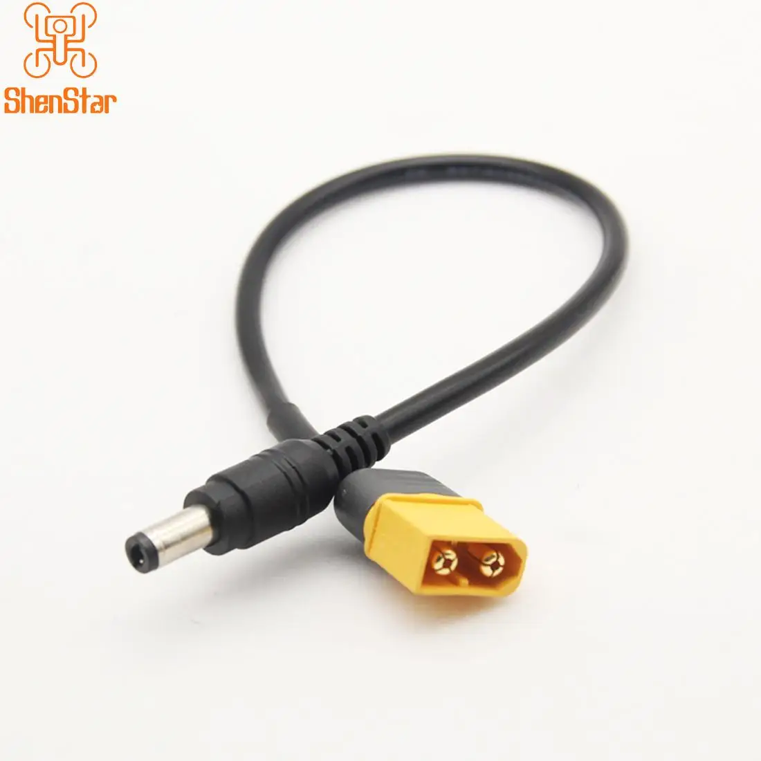 ShenStar XT60 / XT30 to DC5.5 2.5mm Male to male Connector Adapter Power Cable 10A for Fatshark Skyzone FPV Goggles Battery 30cm power cable