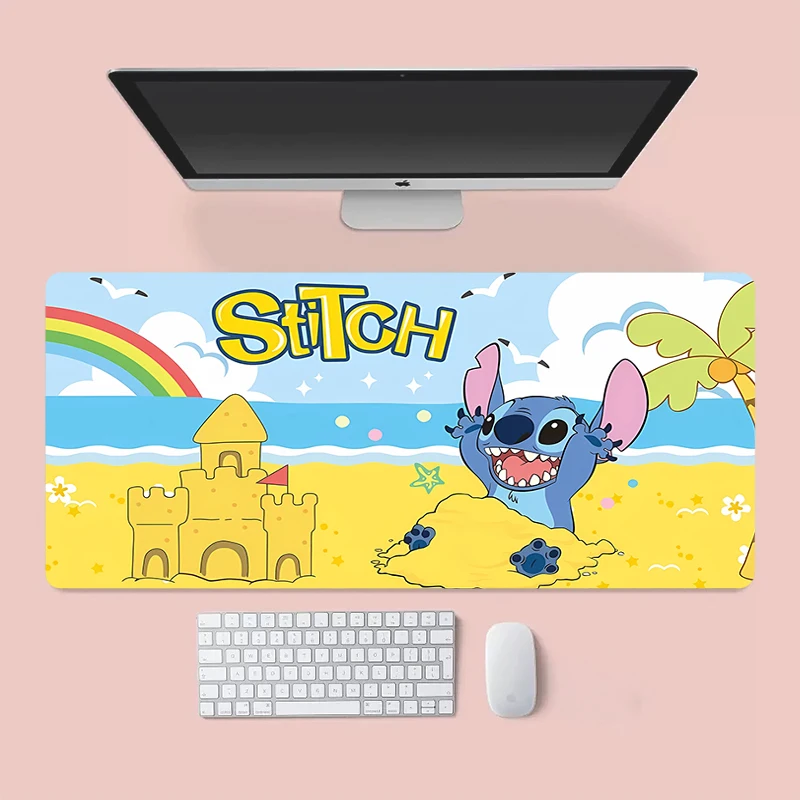 

Коврик для мыши S-Stitch с резиновыми краями, Нескользящие игровые коврики с блокировкой, для ноутбука, компьютера, в стиле девушки, в подарок, для дома