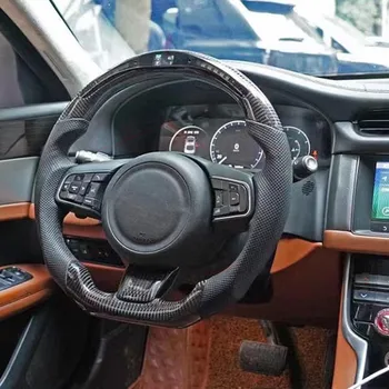 Fit For Jaguar XF F Type X Type XKR XE XJ Carbon Fiber Cars Steering Wheel With Leather Suede Led Sports Heated Car Accessories 1