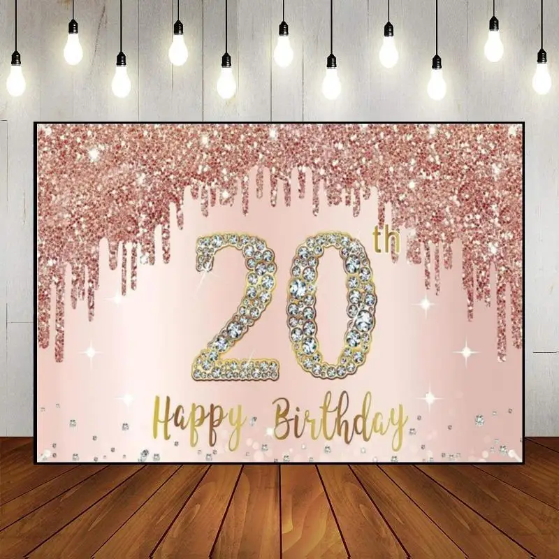 Happy 20Th Birthday Girl Invitation Game Background Hotwheels Balloon Green Screen Boy Comunione Photography Decorazione Dorata