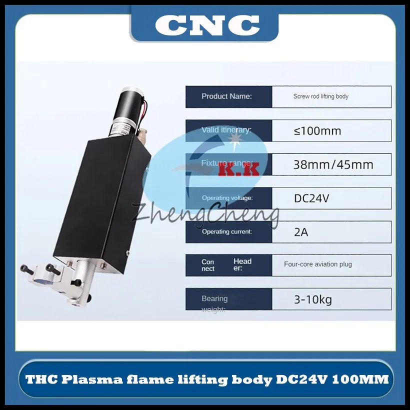 

Новый CNC THC плазма пламя подъема тела Ход 100 мм DC24V 2A kapasitas beban: 3-10 кг рентан klem 38/45 TJX38RO27i ZX8107