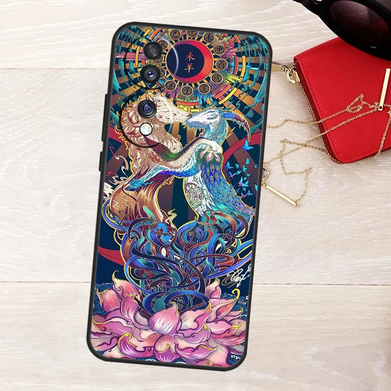 Chinese Zodiac Dragon Tiger Protective Phone Case