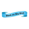 Black on Sky Blue