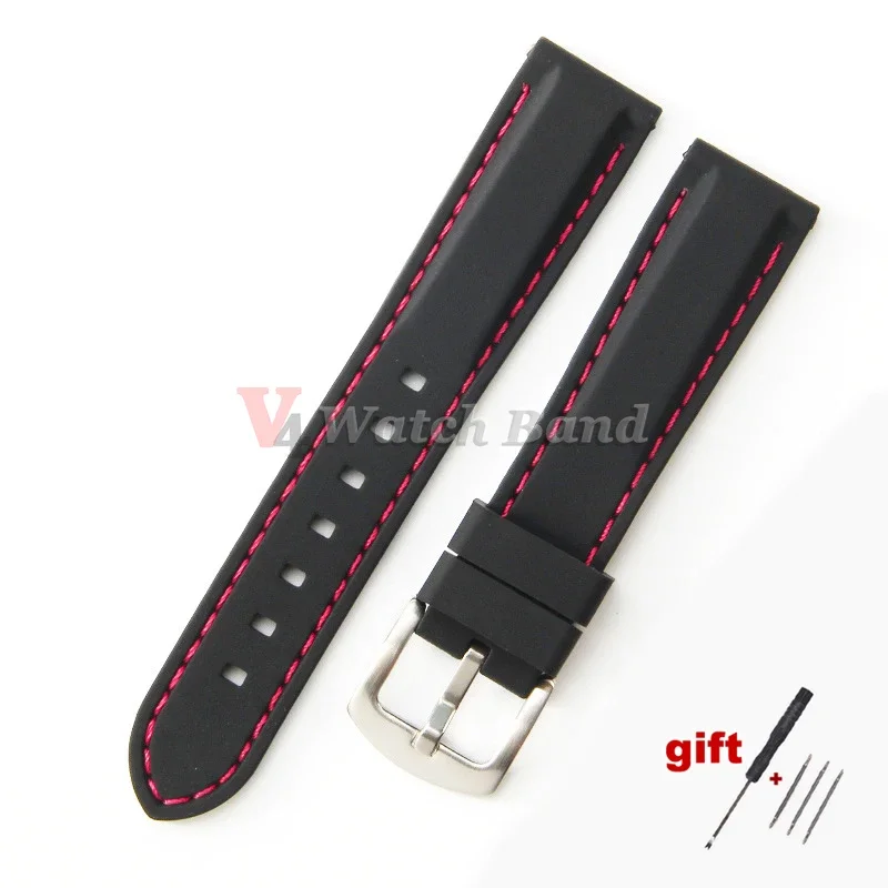 Silicone Sport Watch Band - Universal Replacement Strap