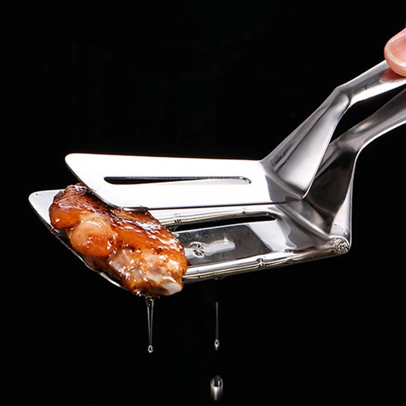 BBQ Kitchen Turner Cooking Spatula Tongs Barbecue Clip Grill Meat Tongs Clamp Steak Fish Turner Cooking Shovel Kitchen Utensils
