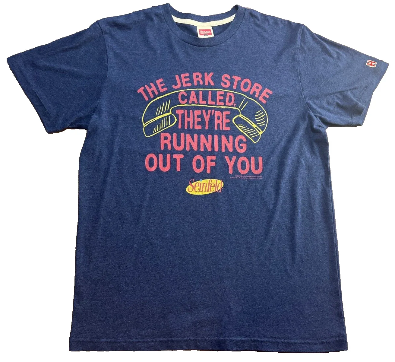 Omaggio Seinfeld The Jerk Store Chiamato George Costanza T Shirt Taglia Media
