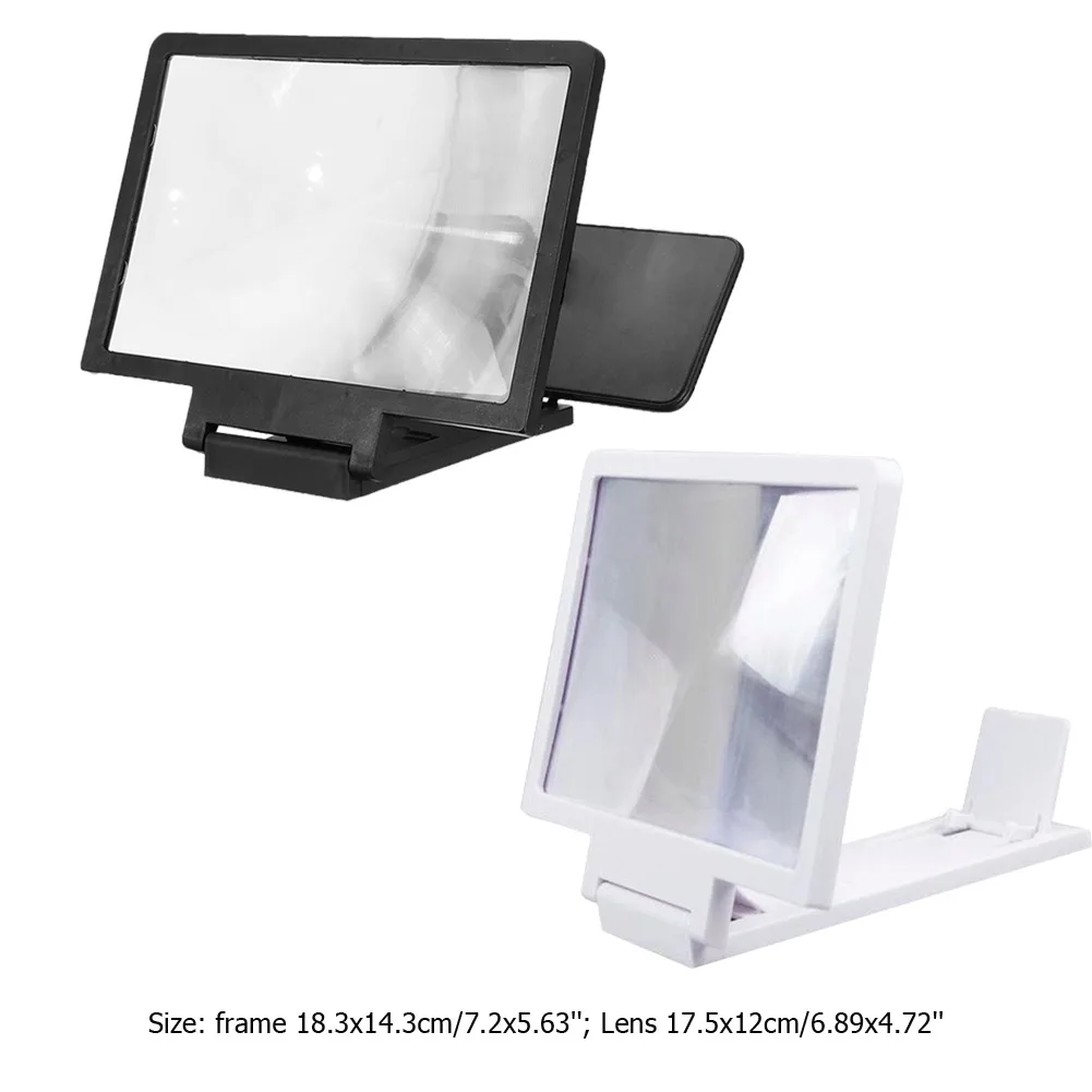 Phone Screen Amplifier 3D Mobile Phone Screen Magnifier HD Amplifying Stand Folding Smartphone Holder