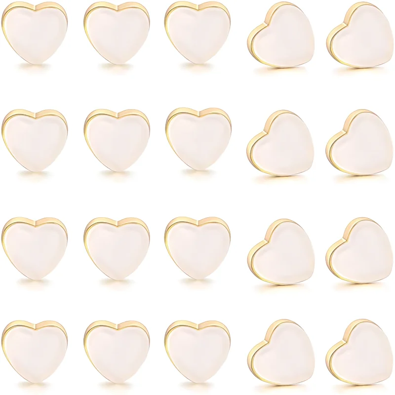 10/50Pcs Liebe Herz Silikon Ohrring Rückseiten Basen Locking Gummi DIY Gleitschutz Zubehör Schmuck Stopper Anti-Allergische ohr Stecker