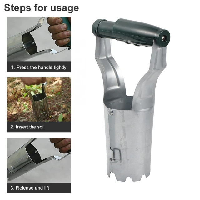 Fehér Acél Palánták Zöldségekből, Átültetve Átültető Csővel Otthoni Kerti Accersorie Mozgó Növényi Szerszámok Fúró Dev