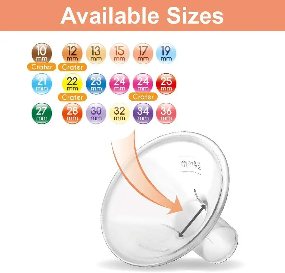 Compatible with Spectra Breast Pump accessories PP Flange 15mm 17mm 19mm 21mm BPA Free Food Grade Shield can size