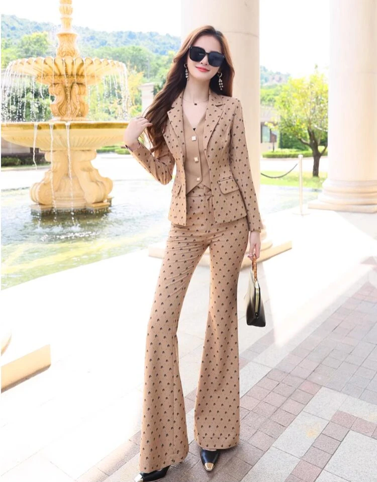

new spring autumn office lady Fashion casual stretch brand female women girls coat pants sets suits clothing