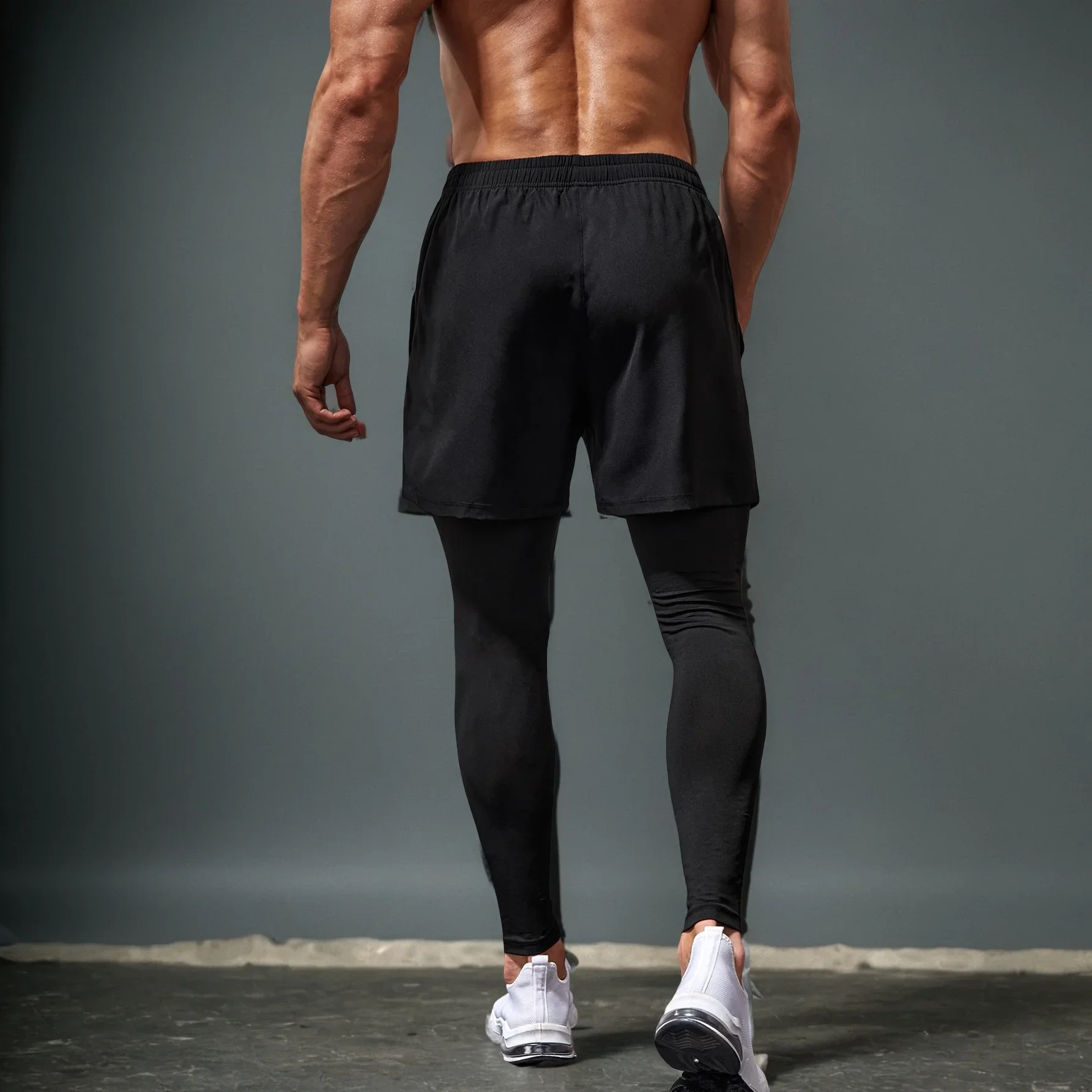 Running Compression Pants Mens Gym Workout Quick Dry Fitness Shorts Training Sport Pants sport jogging trousers