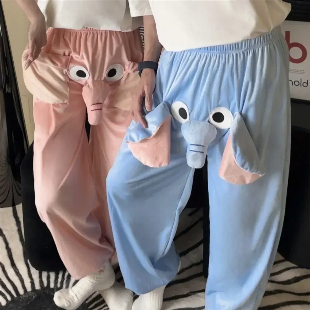 Triky roztomilá kalhoty pouštění slon šortky léto legrační párů kalhot pro studenti volné domácí oblečení na spaní pro pánský a ženské
