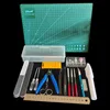 Military/Anime Mecha Model Building Tool Combo DIY Multi Functional Tool Kits Scissors Pen Knife Tweezers Electric Sander A4 Mat 1