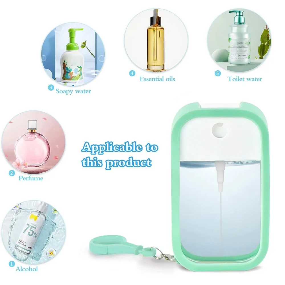Portable Spray Bottling Bottle Refillable Hand Sanitizer Alcohol Bottles Card Spray Bottle Travel Sub-bottling Cosmetics Press oil spray bottle refillable bottles perfume spray bottle plastic storage bottle
