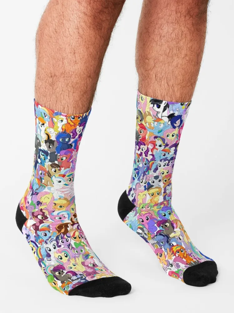 MLPSocks 스포츠 양말 남성면 웃긴 양말