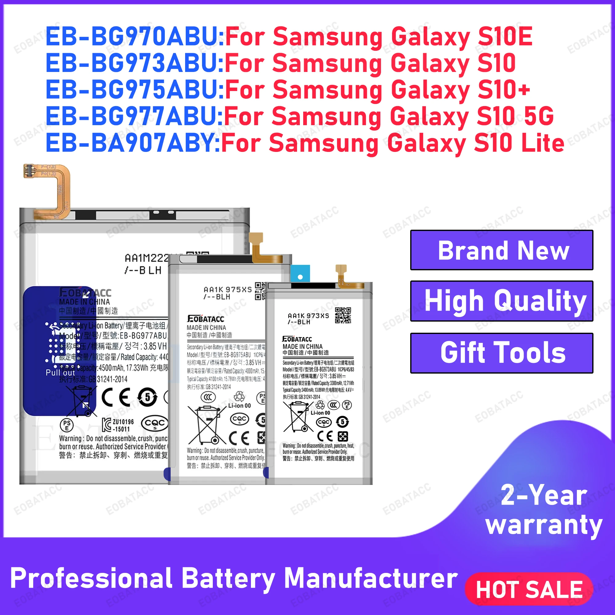 High-Quality Replacement Battery with Tool Kit