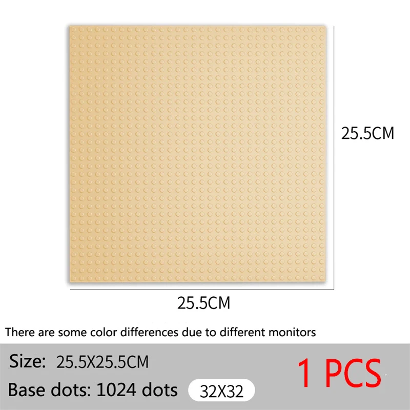 Large Building Brick Baseplate for Creative Construction (32x32, 16x32 Dots)