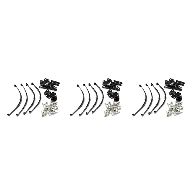 

12 шт. 1/10 комплект листовых пружин, подъемные шасси для 1/10 D90 RC Crawler Car Parts Black
