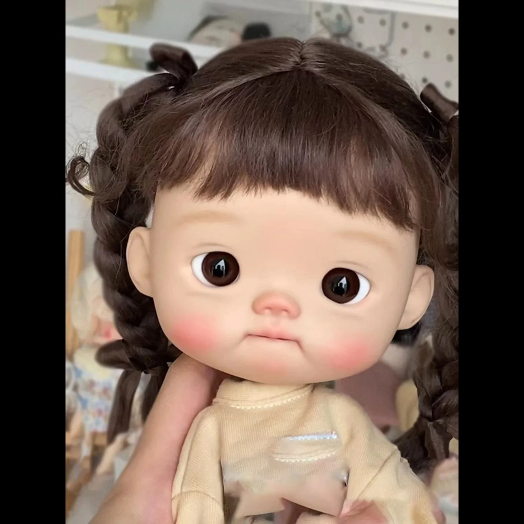 

New diandian 1/6 BJD Doll Head Resin Material Big Head/Normal Head DIY Doll No Makeup Girl Child Doll Toys Girl