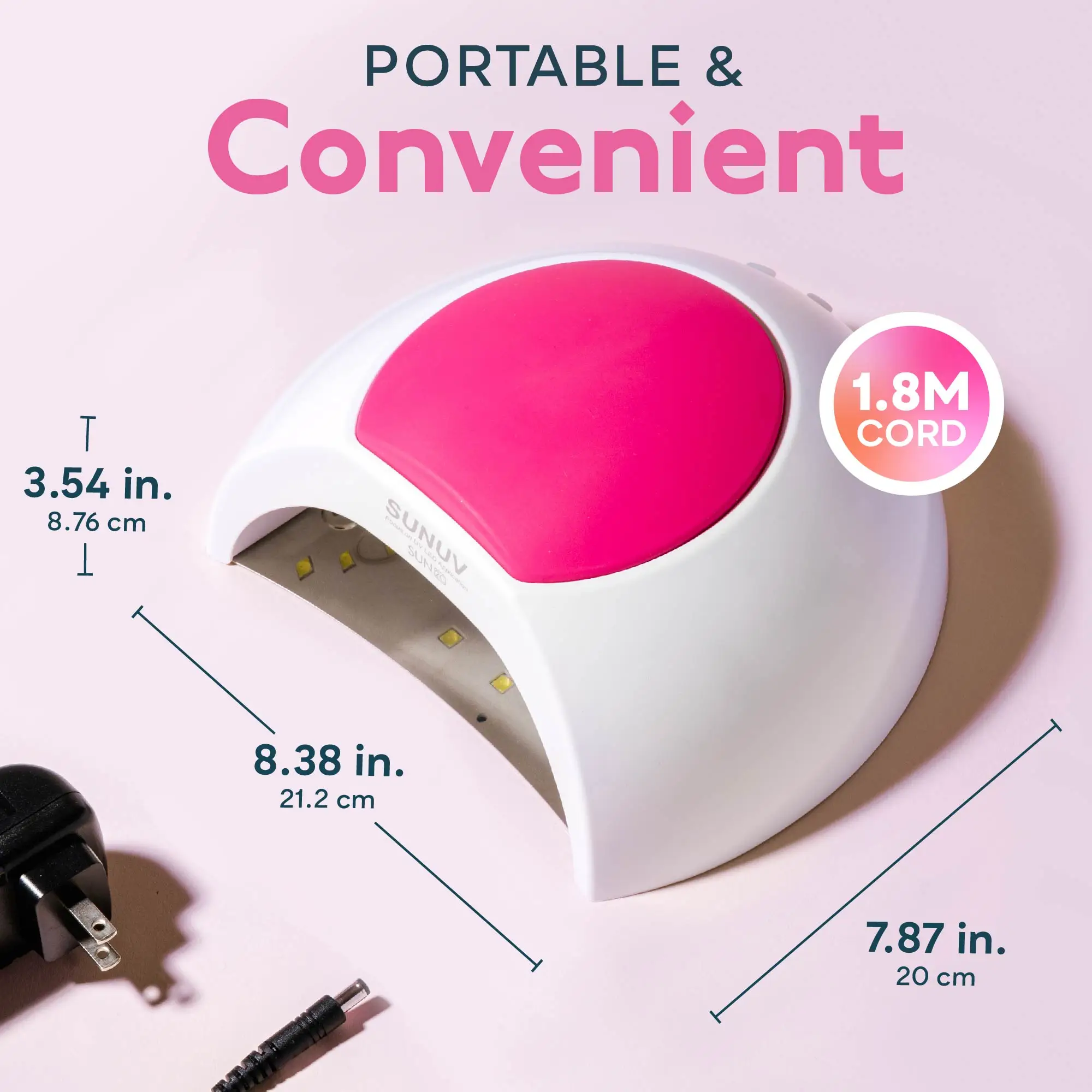 Nail Dryer SUNUV SUN2C 48W UV Lamp for UVLED Gel Dryer Infrared Sensor with Rose Silicone Pad Salon Use