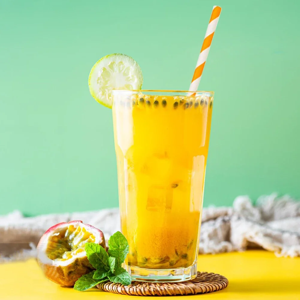 Disposable Plastic Straws 25-100PCS for Drinking Kitchen Cocktail Striped Bedable Straw Bar Party