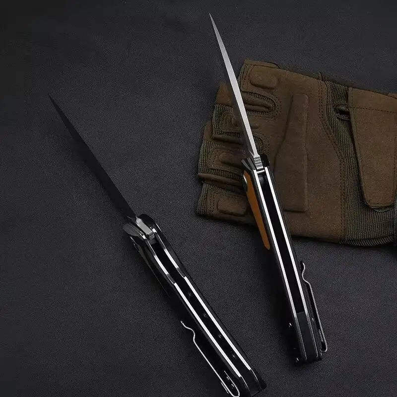 Petrified Fish PF838 Folding Knife Jackknife D2 Steel Outdoor Camping Hunting Hiking EDC Tool Ball Bearing G10 Handle Knives 4