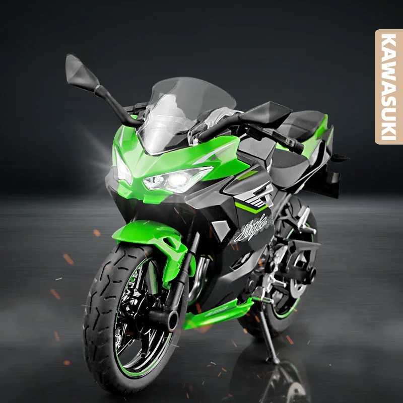 1:12 Scale Kawasaki Ninja 400 Motorbike Alloy Model Toys Vehicles Collective Home Decor Children Boys Motorcycle Toys Gift 4