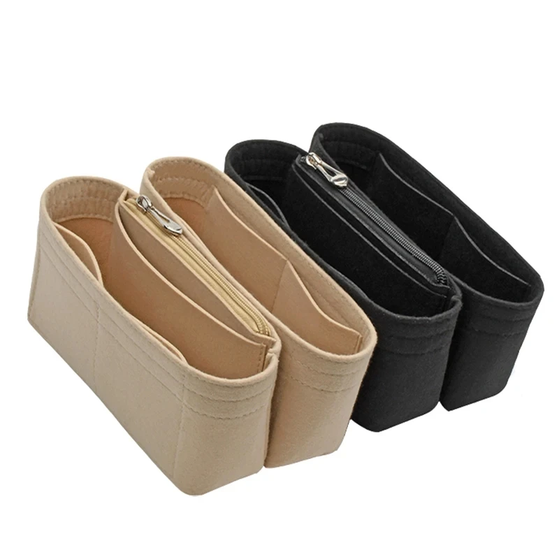 Bag Organizer Fits For Prada Hobo Bag Under Arm Cloth Insert Makeup Handbag Organizer Travel Inner Purse Portable Cosmetic Bags