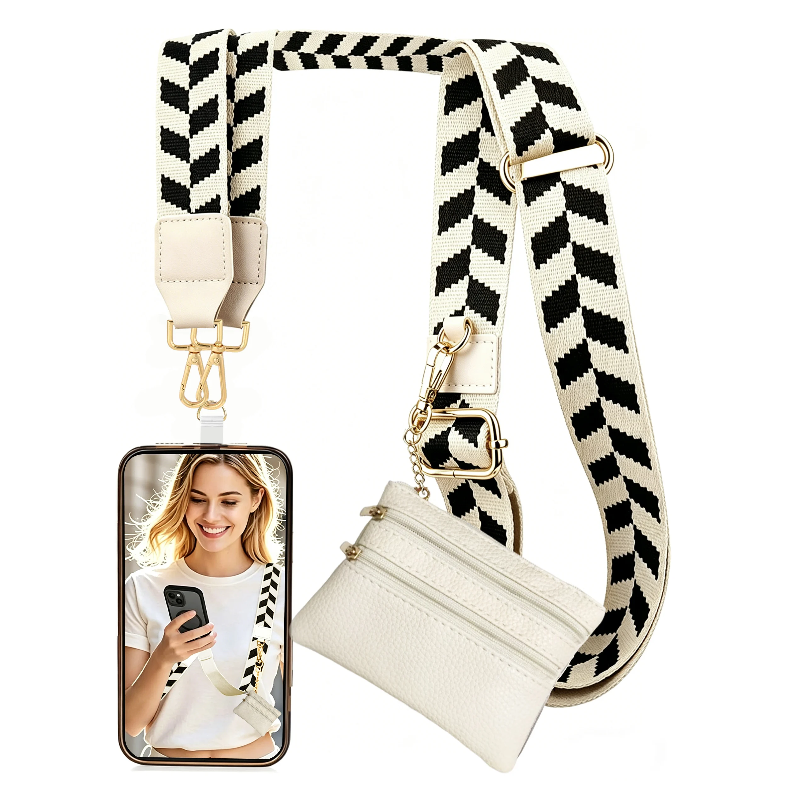 BK WH Stripe Wallet