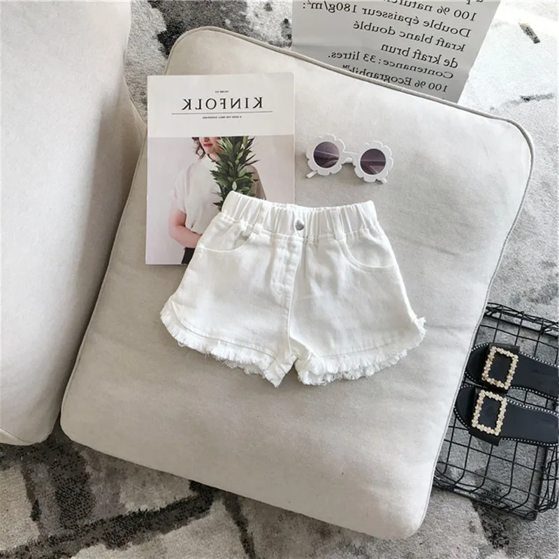 Children's Clothing Summer Solid Color Korean Pants Girls Casual Jeans Toddler Kids Shorts Baby Hot Pants