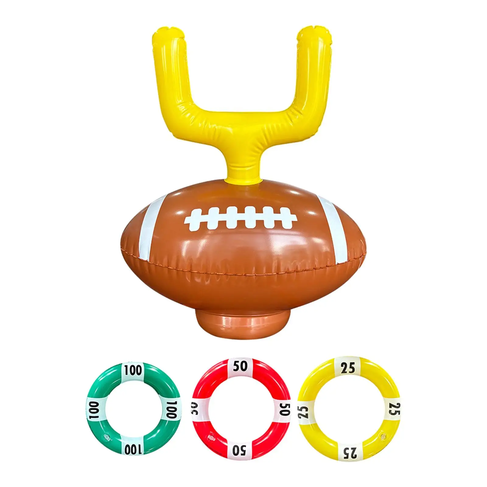 Football Ring Toss Hat Toy Durable Family Fun Activities Throwing Ring Game for Outdoor Carnival Birthday Activity Christmas