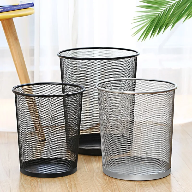 

Modern Touchless Trash Can Black Stainless Steel Double Clean Garbage Bin Not Electronic Paper Office Lixeira Cleaning Tools