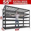 Heavy Duty Garage Shelving 3500LBS Load Capacity 6 Tier Adjustable Metal Storage Rack Industrial Shelves Office Home Gym 4