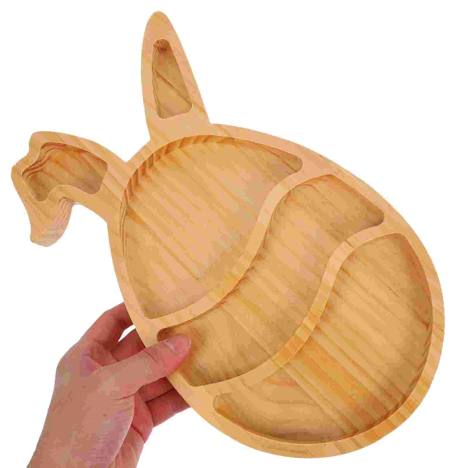 Easter Serving Dishes Rabbit Tray Candy Wooden Bunny Platters Khaki Holiday Charcuterie Board Child 5