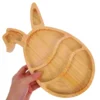 Easter Serving Dishes Rabbit Tray Candy Wooden Bunny Platters Khaki Holiday Charcuterie Board Child 5