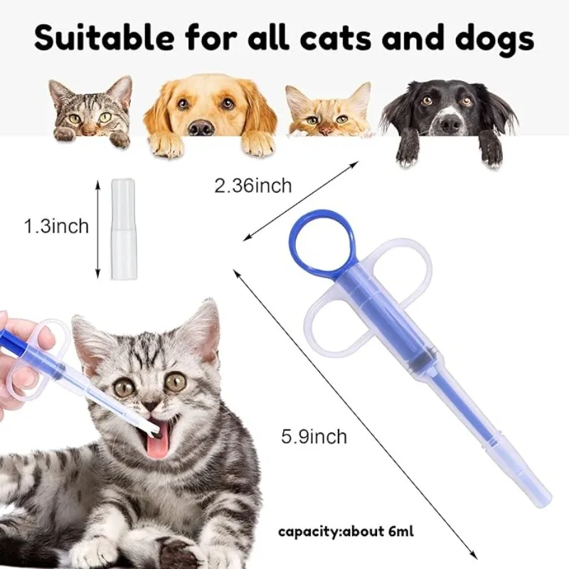 Pet Medicine Syringe Feeder Tablet Pill Liquid Comfortable Dog and Cat Universal Safe Easy Clean Use Repeatedly Pet Accessories
