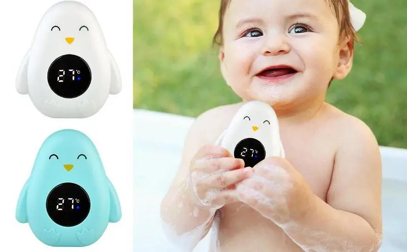 

Baby Bath Temperature Meter Floating Digital Baby Bath Thermometer LED Display Penguin Shape Baby Bath Shower Water Thermometer