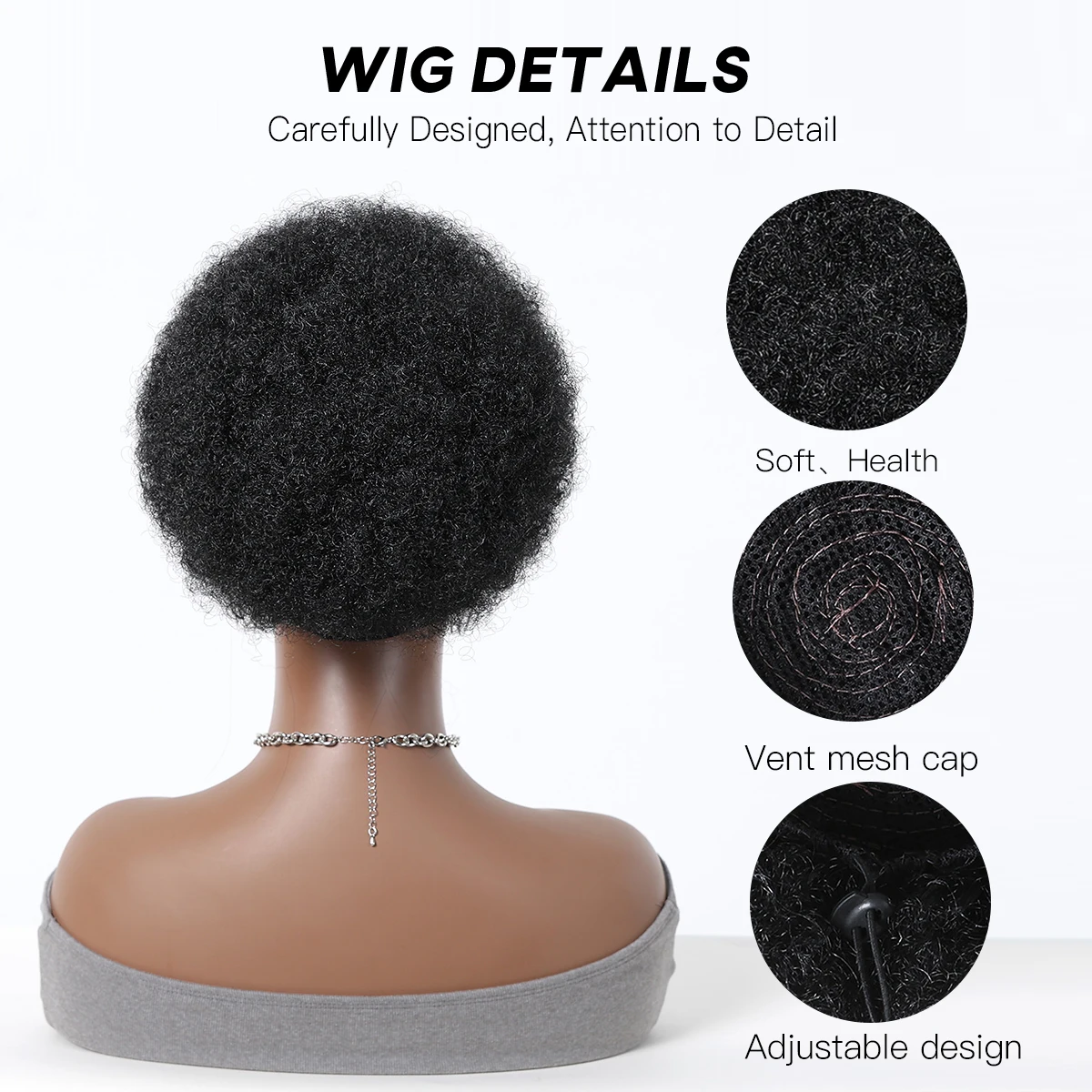 Afro Puff coulisse coda di cavallo capelli umani brasiliani corti ricci coulisse coda di cavallo Afro Puff Bun Chignon accessori