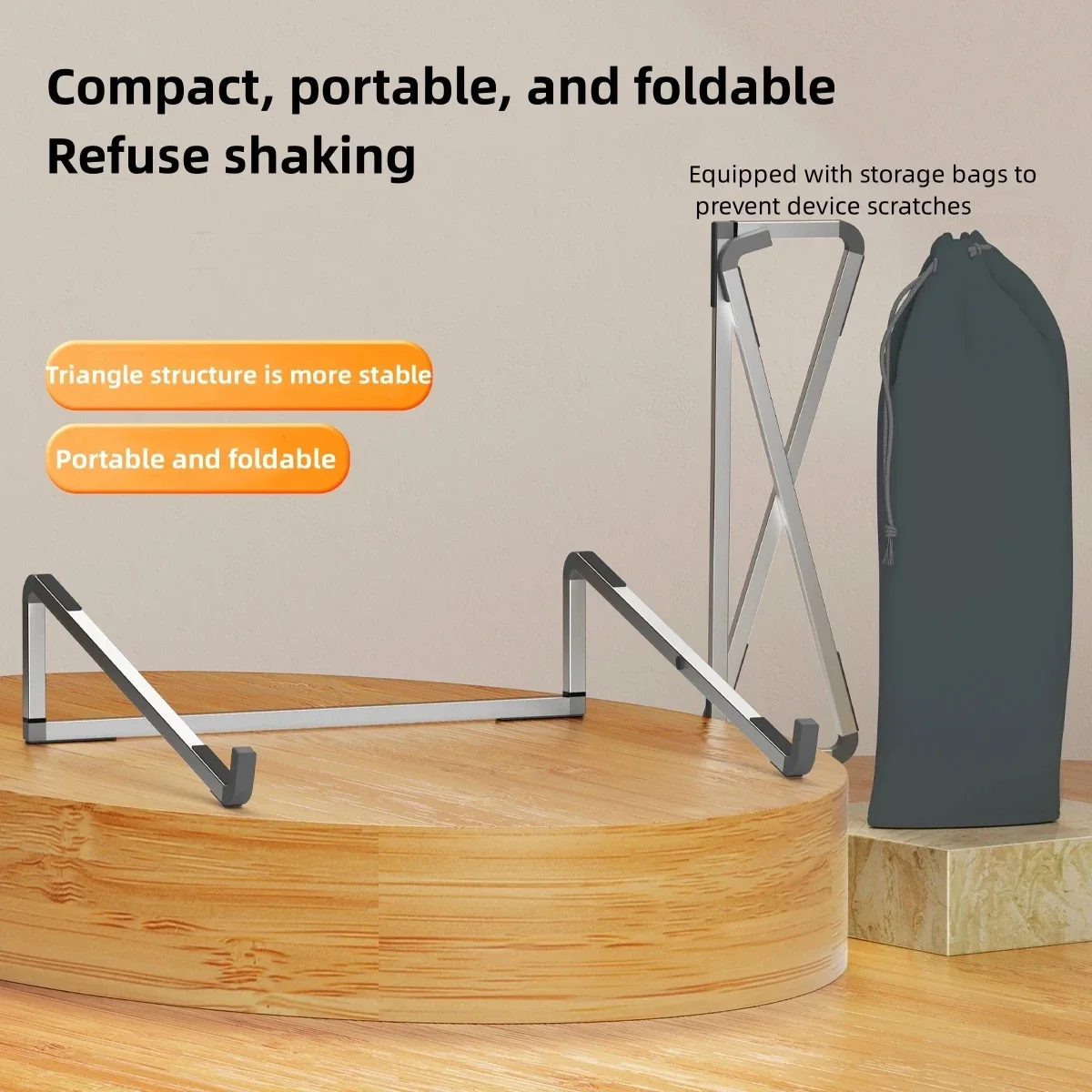 Universal Foldable Laptop Stand Aluminum Laptop Riser Holder Portable Notebook Bracket Support Base For MacBook PC Accessories