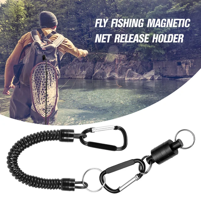 Fly Fishing Magnetic Net Release Holder Fishing Lanyard Magnetic