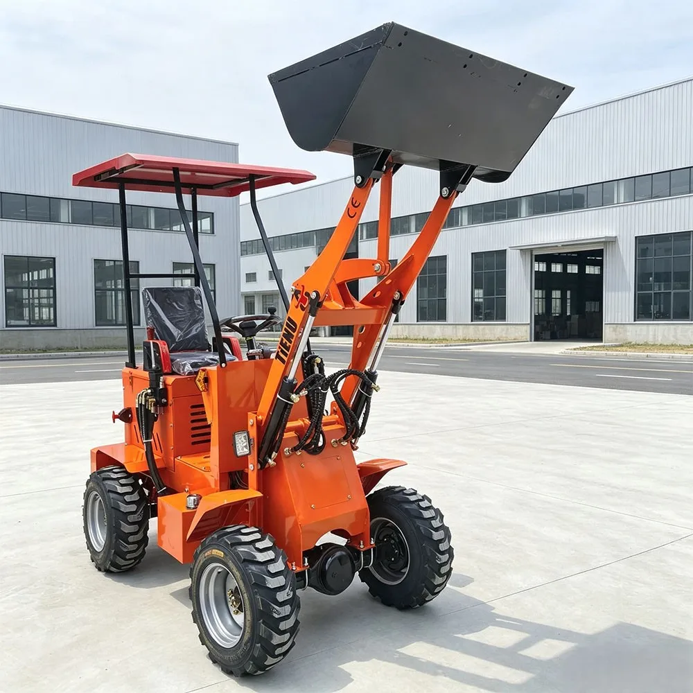 Anpassbarer CE Euro5 0,4-Tonnen-1-Tonnen Radlader mit Kubota-Motor, Kompaktlader, Elektrischer Minilader