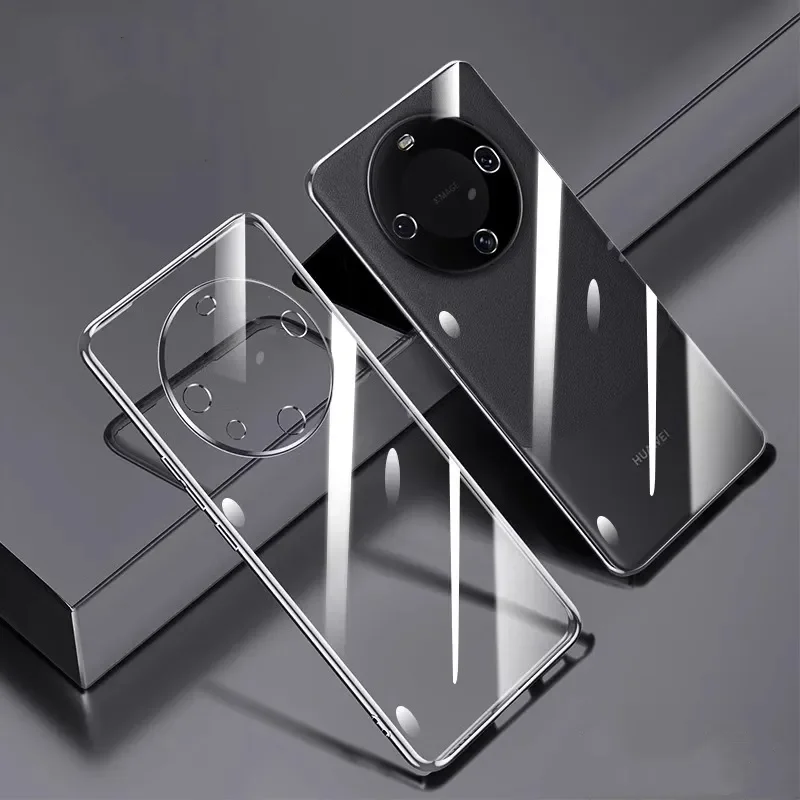 

Luxury electroplating Case For Huawei Mate 60 50 P60 Pro Transparent PC soft silicone back cover For Huawei Mate 60 60Pro Bumper