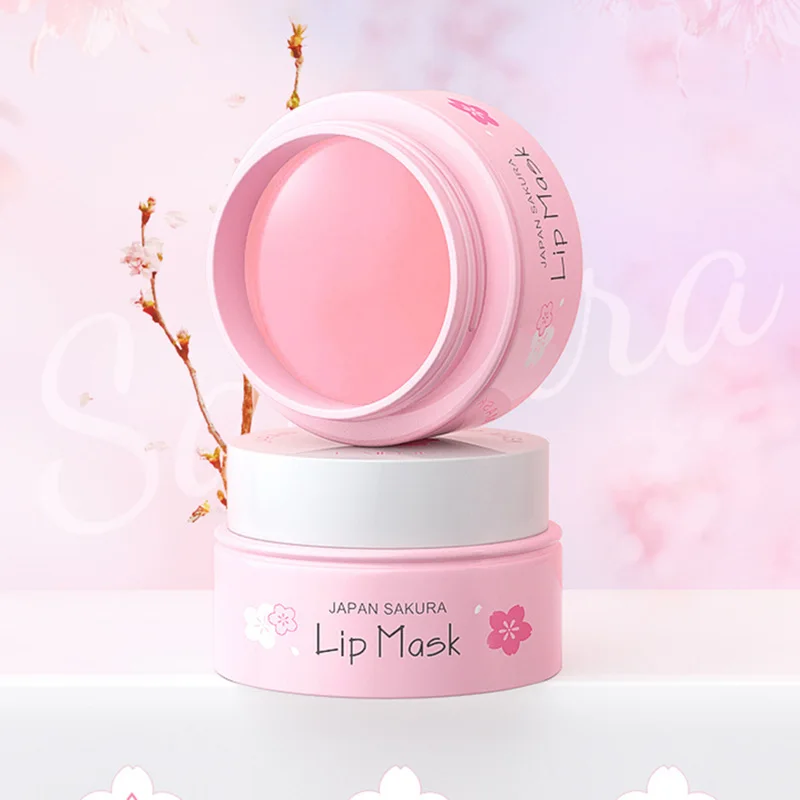 

LAIKOU Sakura Lip Mask Moisturizing Anti Wrinkles Dry Crack Peeling Repair Reduce Lip Fine Lines Beauty Lip Skin Care Products